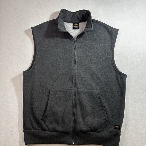 Knocker Activewear Men's Vest Size 2XL Gray Fleece Sweatshirt Sleeveless Jacket - Picture 2 of 7